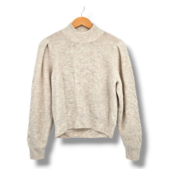 1.State Women's Brushed Knit Mock Turtleneck Open Cut Out Back Sweater Size M - Picture 4 of 14